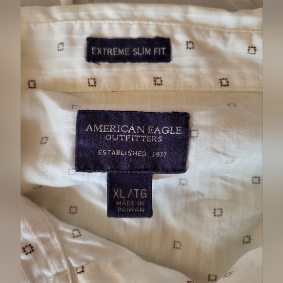 American Eagle Outfitters White Patterned Western Styly Shirt, Size XL - Picture 3 of 4